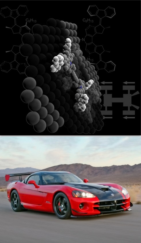 The molecular car image courtesy of Wired.