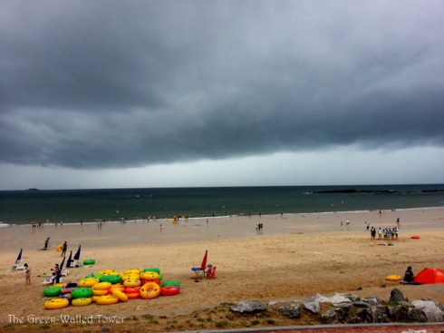 I waited a long time to catch a picture of the lightning, but it was too quick for me.